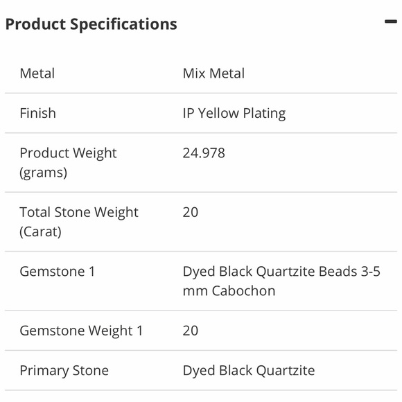 BLACK & GOLD FAUX LEATHER BRACELET QUARTZITE STEEL - Picture 4 of 7